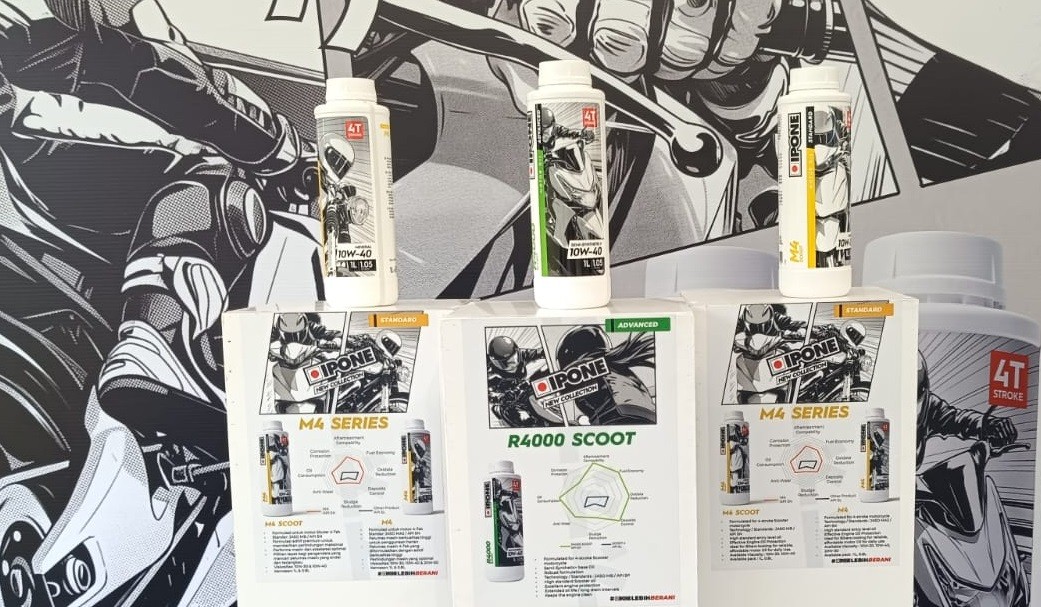 Ipone Kembangkan Pelumas Motor 4-Tak di Indonesia, Intip Spesifikasinya