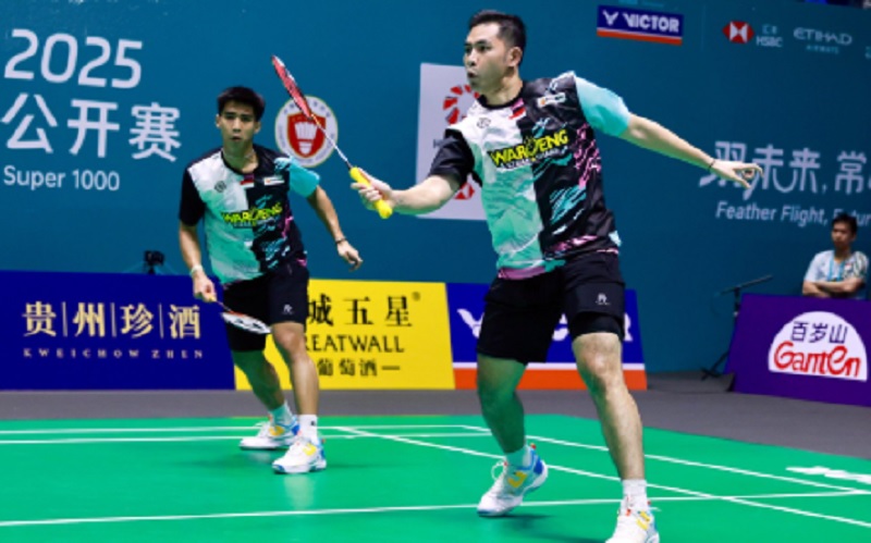 Hasil China Open 2025: Sabar/Reza Lolos 16 Besar usai Tendang Duo AS