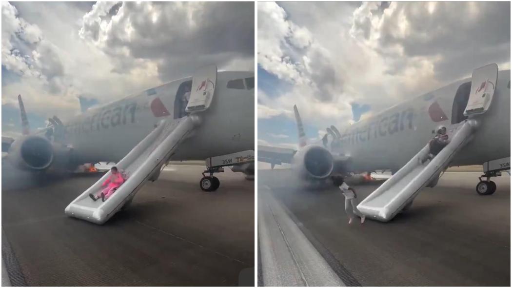 Menegangkan! Pesawat American Airlines Terbakar saat Lepas Landas, Satu Penumpang Cedera