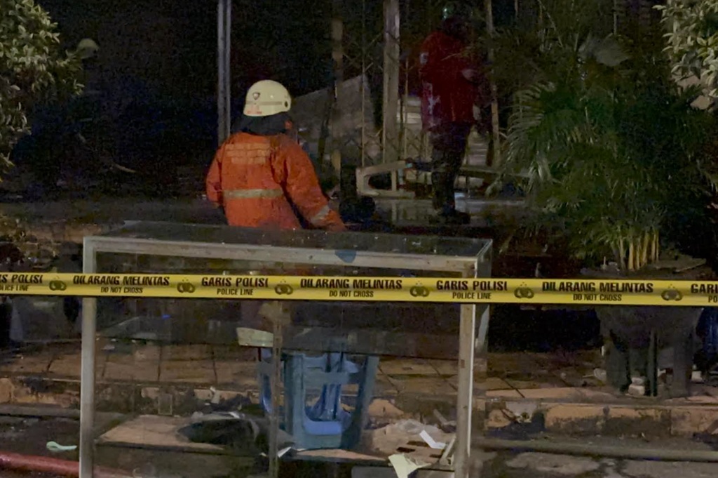 Kondisi Terkini Kebakaran Pasar Taman Puring, Api Mulai Padam dan Garis Polisi Terpasang