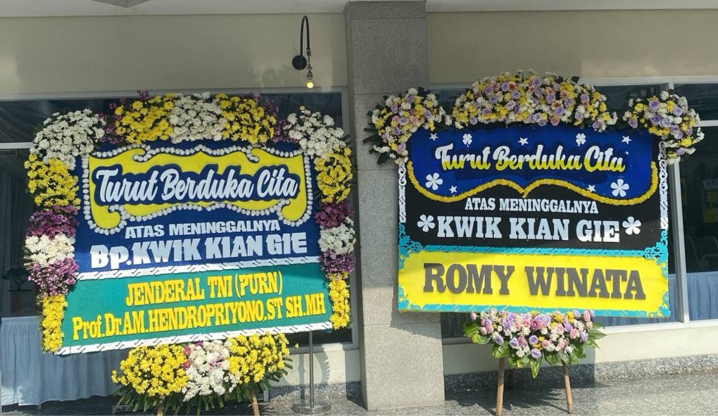 Jenazah Eks Menko Kwik Kian Gie Disemayamkan di Rumah Duka Sentosa