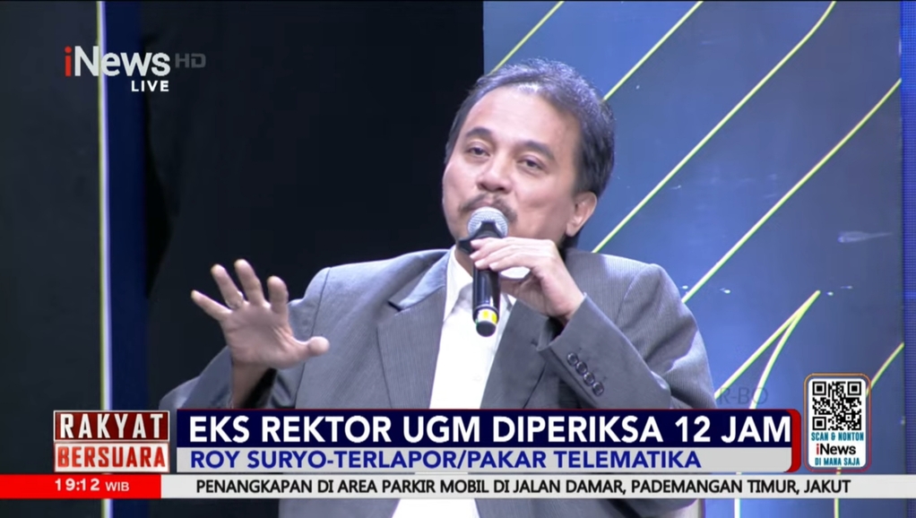 Roy Suryo Ungkap Eks Rektor UGM Sofian Effendi Diperiksa Polisi yang Gelar Pemeriksaan di Solo
