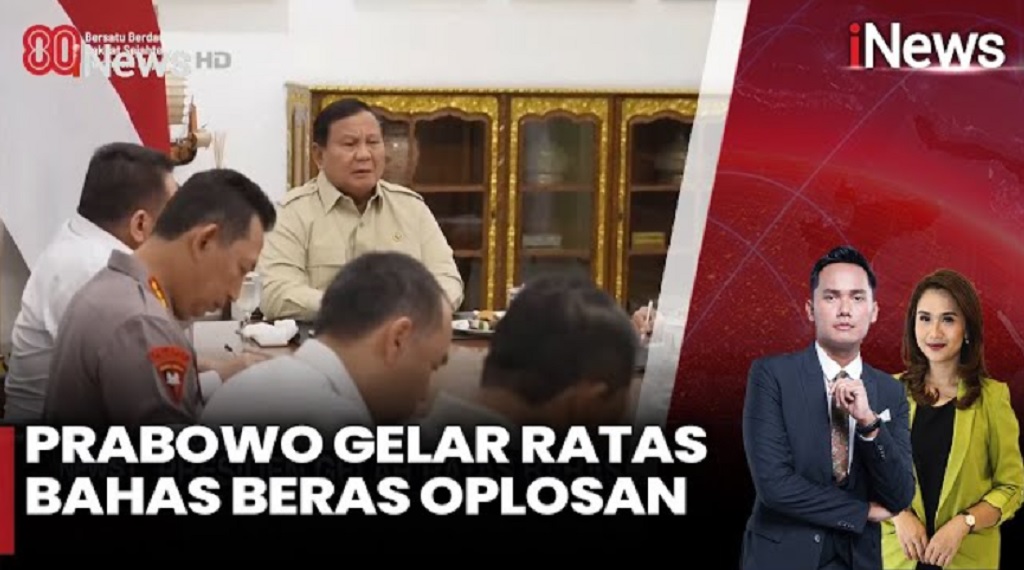 Prabowo Minta Aparat Penegak Hukum Tindak Tegas Pengoplos Beras