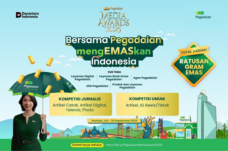 Pegadaian Media Awards Kembali Hadir, Total Hadiah Ratusan Gram Emas!