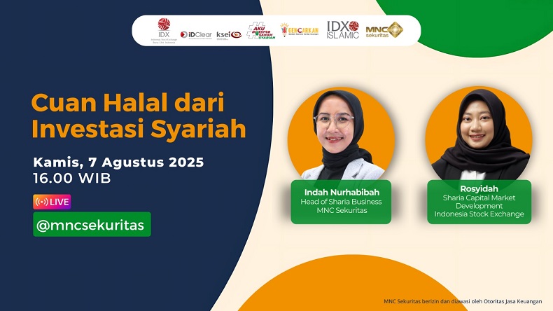 Saksikan IG Live MNC Sekuritas Cuan Halal dari Investasi Syariah bersama BEI Hari Ini!