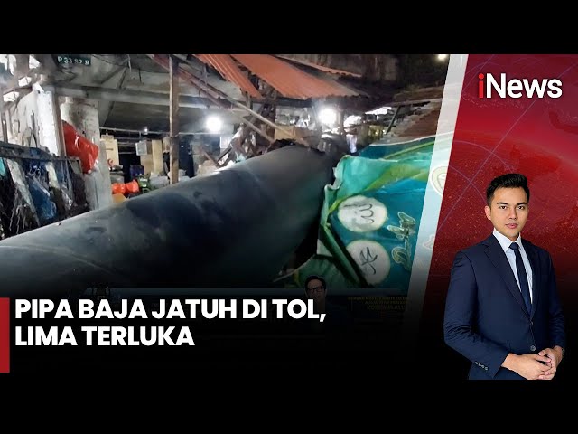 Pipa Baja Jatuh di Jalan Tol, Hancurkan Kios Warga di Jakut