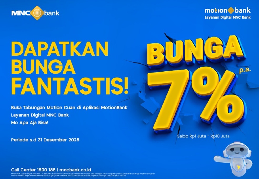 Nabung Bunga Tinggi di Tabungan Motion Cuan MNC Bank