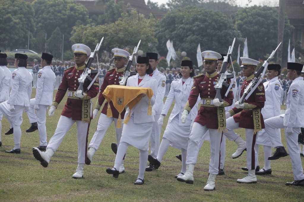 76 Calon Paskibraka HUT ke-80 RI Jalani Latihan Terakhir di Pusdiklat Wiladatika Cibubur
