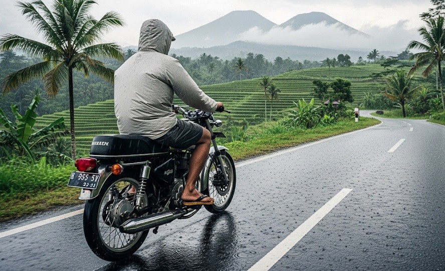 Kenapa Pengendara Motor Dilarang Pakai Sandal saat Hujan? Ini Bahayanya