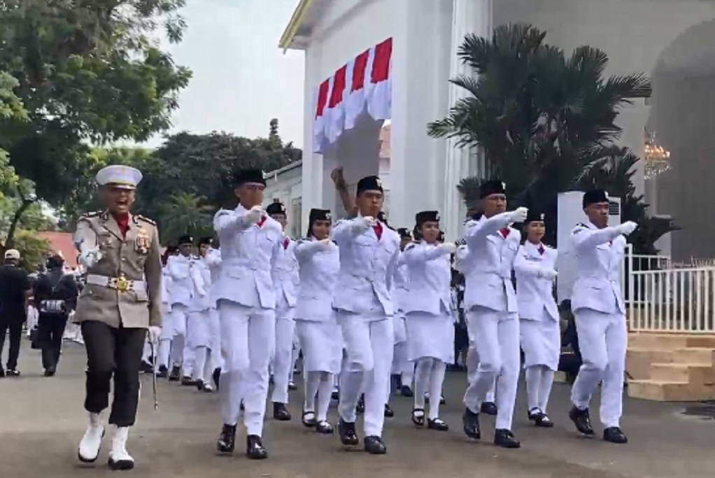 Gladi Bersih Upacara HUT ke-80 RI di Istana, Paskibraka Tampilkan Formasi Khusus