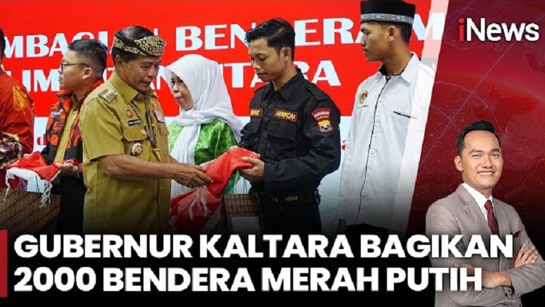 Pacu Semangat Nasionalisme, Ribuan Bendera Merah Putih Dibagikan di Kaltara