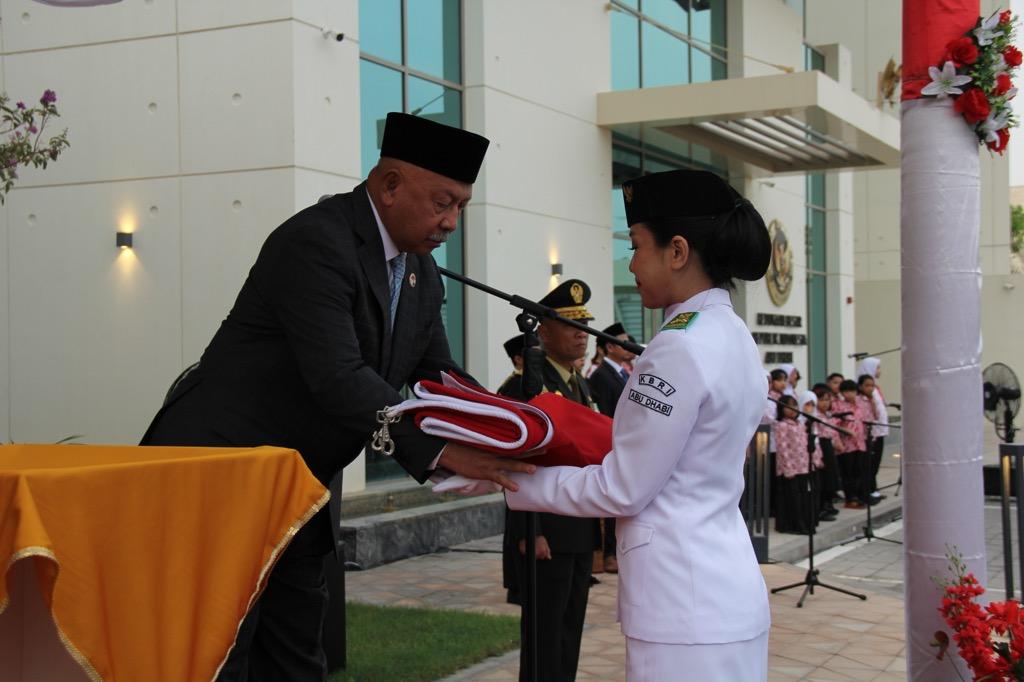 Dubes Husin Bagis Pimpin Upacara HUT RI di UEA, Tutup Pengabdian 10 Tahun