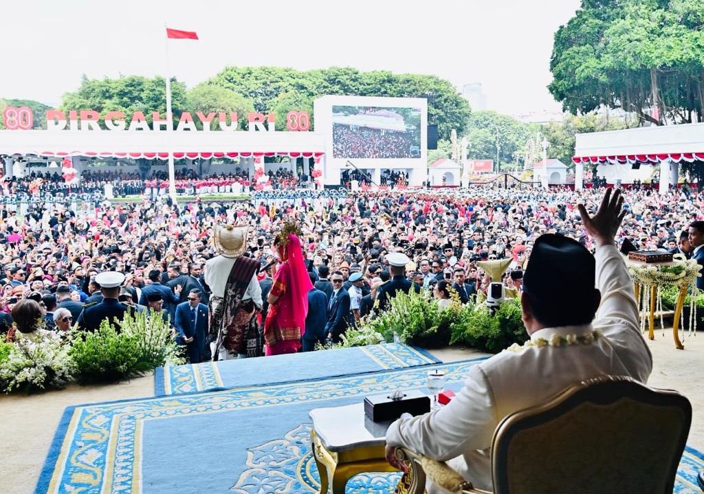Ada yang Beda dari HUT ke-80 RI di Istana, Karpet hingga Baki Serba Biru