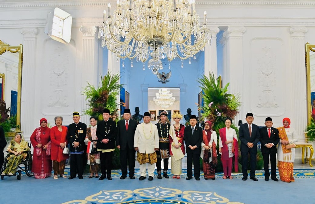 Prabowo Terima Ucapan Selamat dari Presiden-Wapres Terdahulu usai Upacara HUT RI