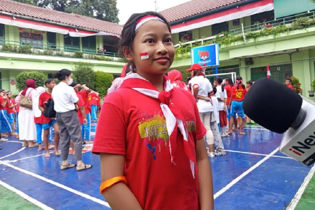 Murid SDN Menteng 01 Antusias Ikut Lomba HUT ke-80 RI Bareng MNC Peduli