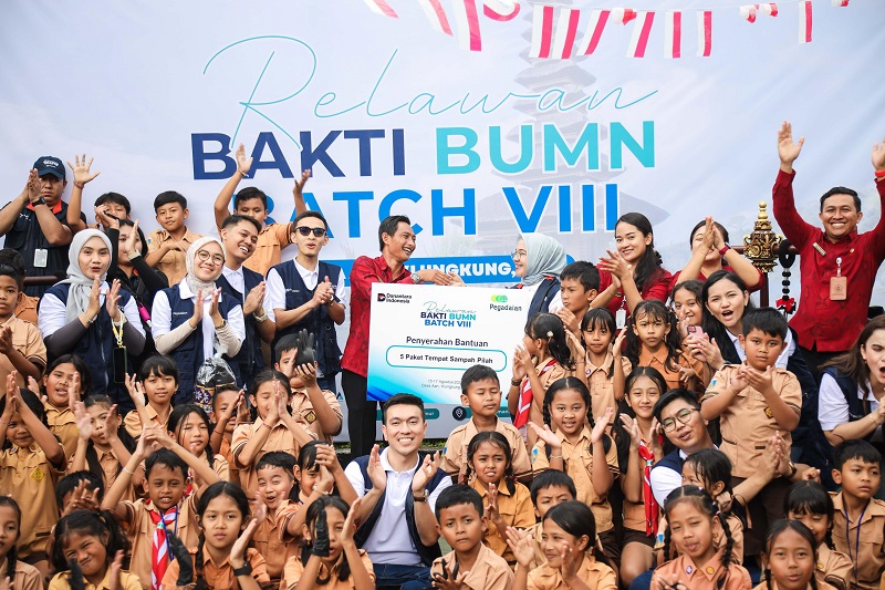 Pegadaian dan Relawan Bakti BUMN Batch VIII Kolaborasi, Bangun Desa Aan Lebih Mandiri