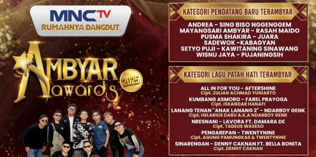 Ambyar Awards 2025: Pesta Musik Dangdut Terambyar Mak Pyar Tahun Ini