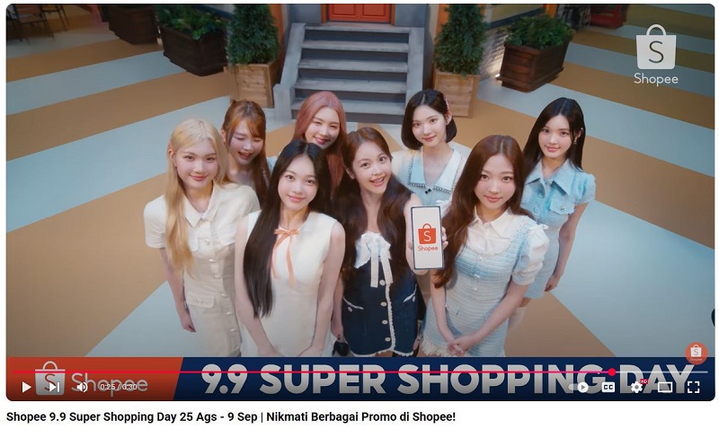 Iklan Shopee 9.9 Super Shopping Day Makin Seru Bareng Hearts2Hearts