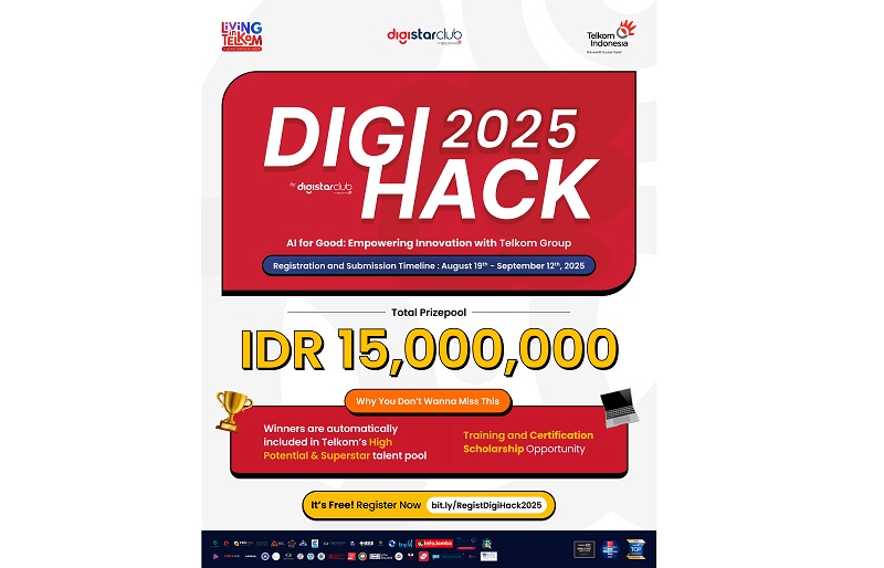DigiHack 2025 Resmi Dibuka, Telkom Hadirkan Ruang Inovasi AI Talenta Digital