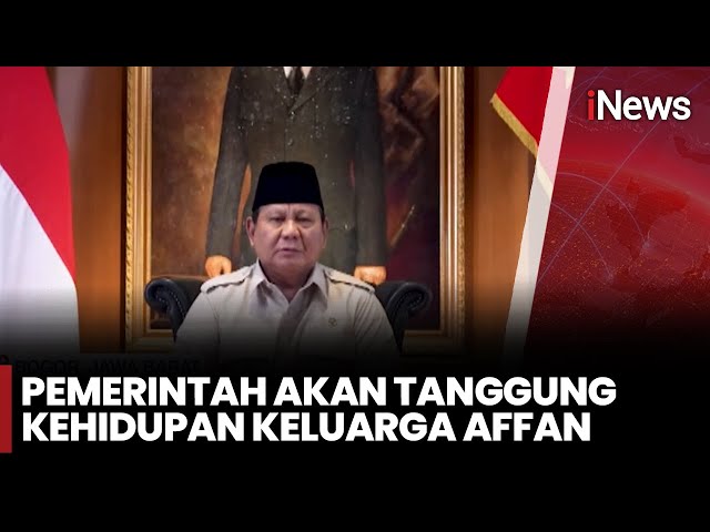 Prabowo Sampaikan Duka Cita untuk Affan Kurniawan, Janji Jamin Kehidupan Keluarga