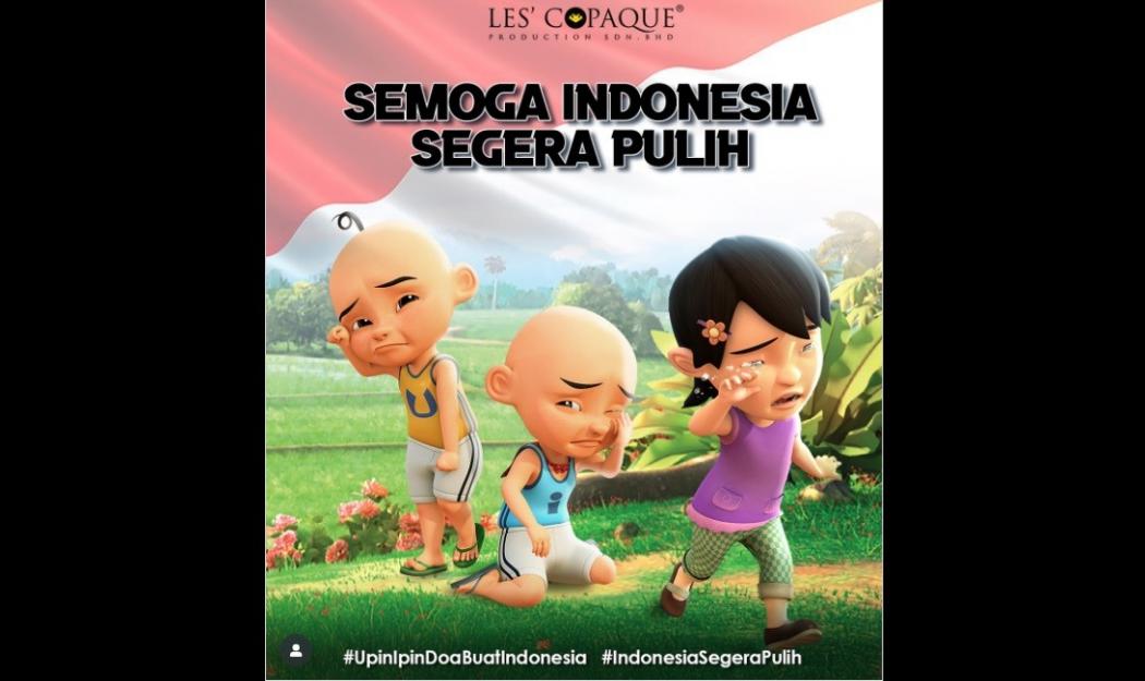 Viral, Upin & Ipin Doakan Indonesia Aman dan Segera Pulih
