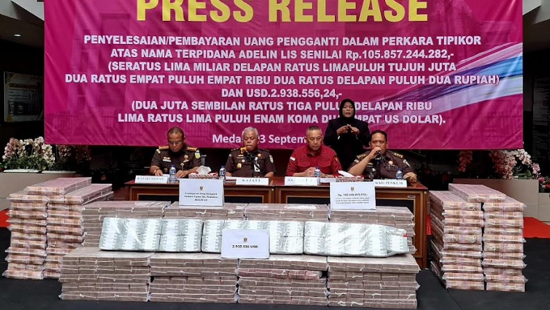 Terpidana Adelin Lis Lunasi Uang Pengganti Rp105,8 Miliar dan 2,9 Juta Dolar AS