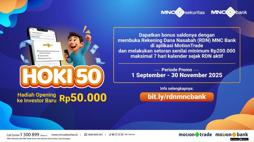 Yuk Buka RDN MNC Bank di MotionTrade dan Nikmati Promo HOKI 50!