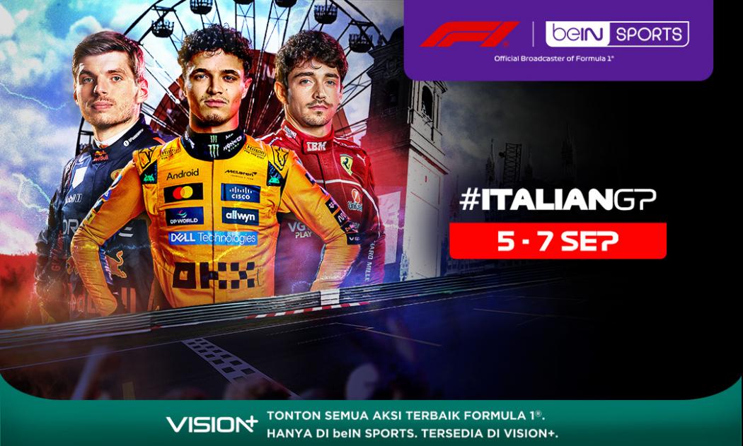 Jadwal Lengkap F1 GP Italia 2025, Saksikan di Vision+