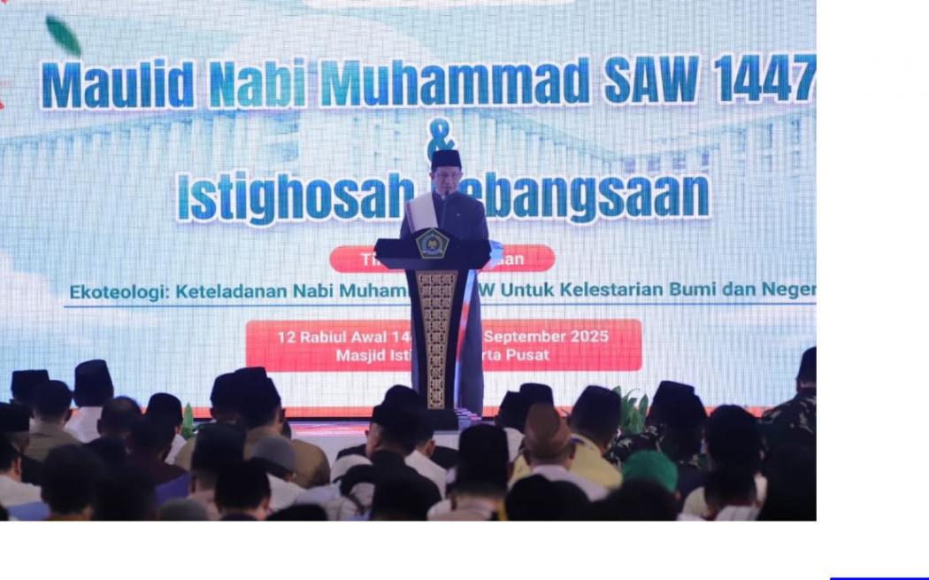 Peringati Maulid Nabi, Menag Ingatkan Pesan Rasulullah untuk Jaga Alam Semesta