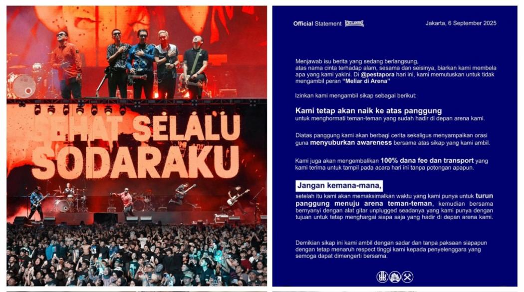 Batal Manggung, Rebellion Rose Kembalikan 100 Persen Uang Bayaran dari Pestapora