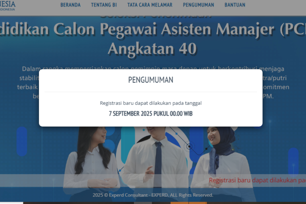 Link Pendaftaran PCPM BI 2025, Panduan Lengkap Pendaftaran Angkatan 40