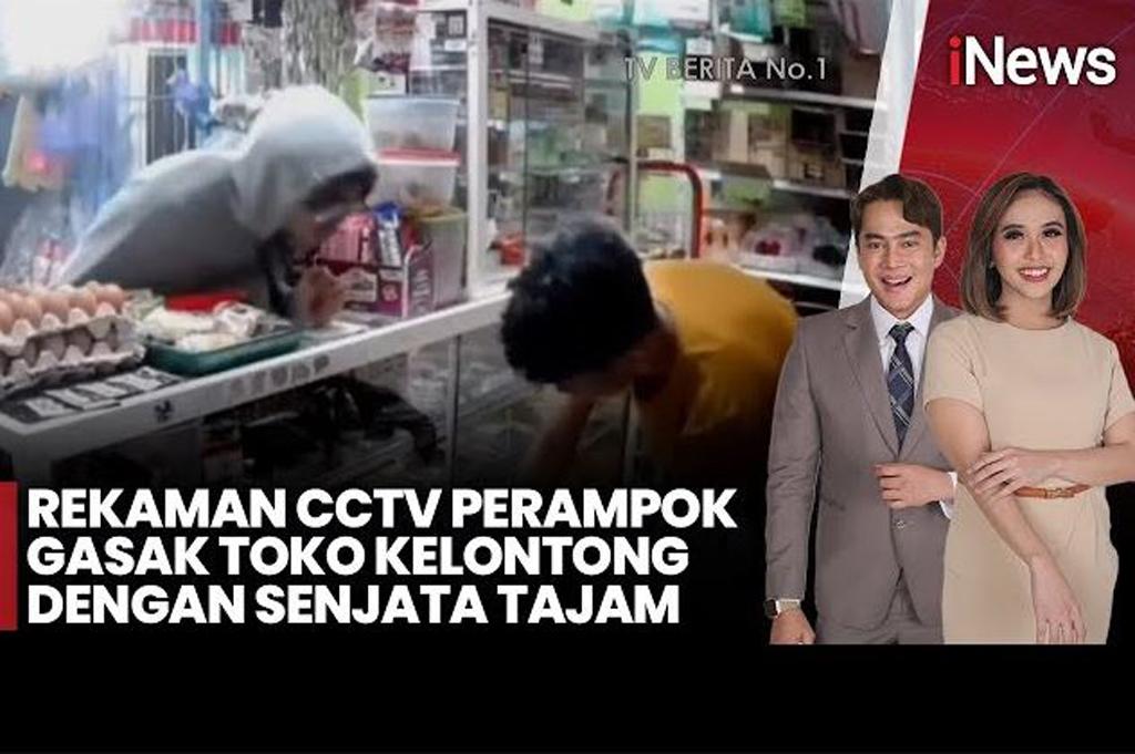 Terekam CCTV Aksi Perampokan di Makassar, Pelaku Bersenjata Tajam Gasak Toko Kelontong