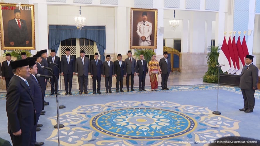Gibran Tak Hadir saat Prabowo Lantik Menteri Baru, ke Mana?