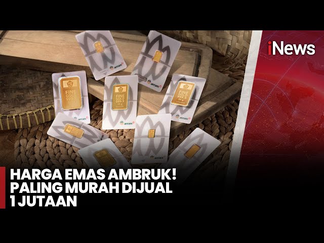 Harga Emas Antam Hari Ini Anjlok, Termurah Rp1.099.000 per 0,5 Gram