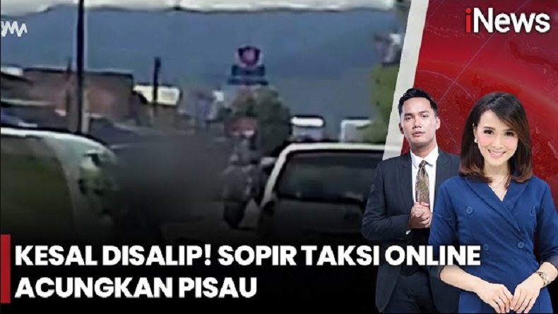 Viral Sopir Taksi Online Acungkan Pisau ke Pengendara Lain di Padang gegara kesal Disalip