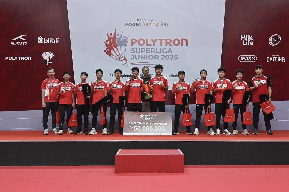 PB Djarum Dominasi Polytron Superliga Junior 2025, Piala Legenda Jadi Sumber Inspirasi Atlet Muda