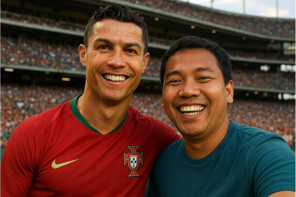    Prompt Gemini AI Foto Bareng Pemain Sepak Bola: Cara Kreatif Membuat Momen Selebrasi Gol Bersama Idola!