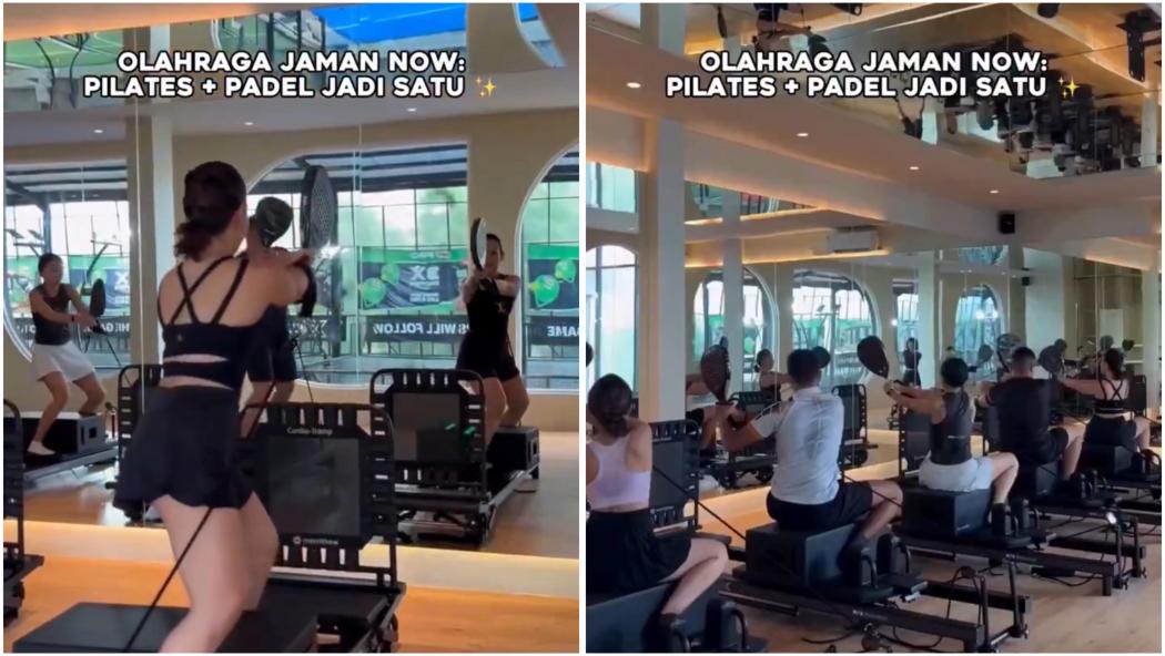 Agak Lain! Heboh Kombinasi Olahraga Padel dan Pilates, Netizen Pro-Kontra