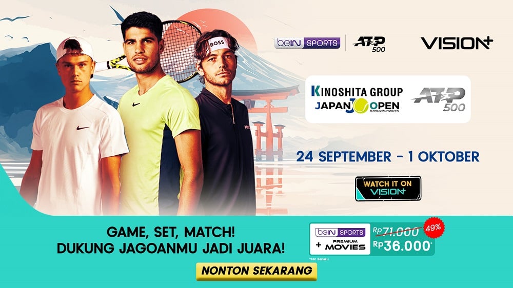 Aksi Panas ATP 500 Japan Open dan China Open 2025: Saksikan Ajang Tenis Dunia Hanya di Vision+