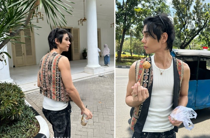 Potret Penyanyi Jeff Satur Asyik Jajan Tahu Bulat di Pinggir Jalan