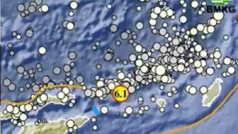 Gempa Bumi Terkini Magnitudo 6,1 Guncang Maluku Barat Daya