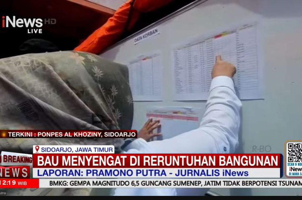 Update Musala Ambruk Ponpes Al Khoziny, Bau Menyengat Mulai Tercium dari Reruntuhan