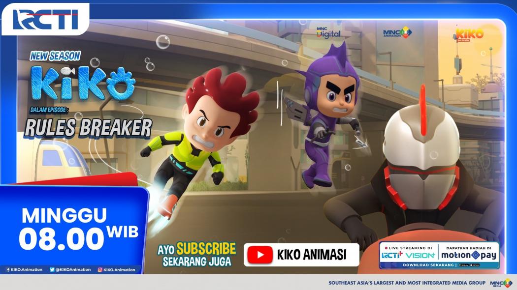 KIKO Season 4 Episode Baru RULES BREAKERS, Minggu 5 Okt 2025, Pukul 08.00 Pagi di RCTI Petualangan Baru Kota Asri Masa Depan