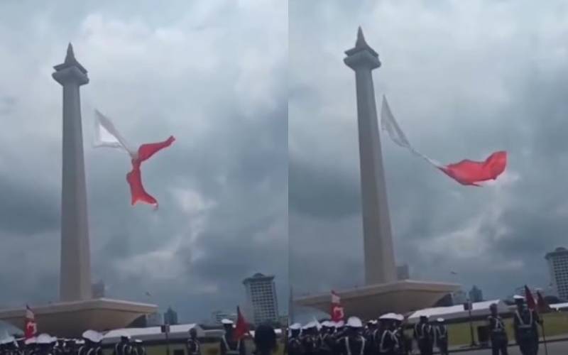 Viral Bendera Merah Putih Robek saat Gladi HUT ke-80 TNI, Ini Penjelasan Kapuspen