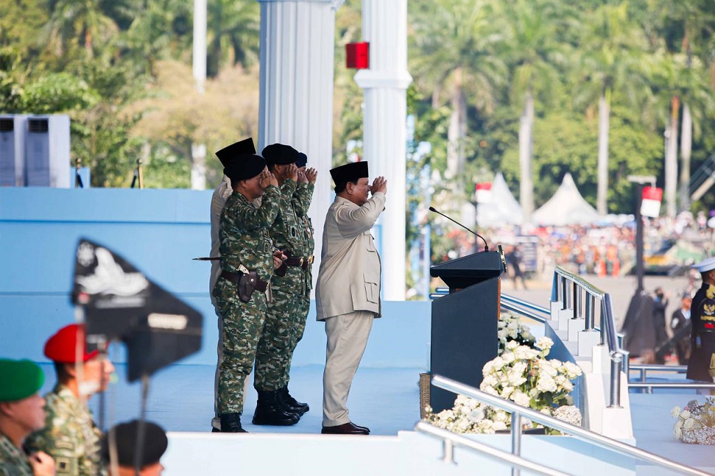 HUT ke-80 TNI, Prabowo: TNI Anak Kandung Rakyat Indonesia, Harus Siap Berkorban!