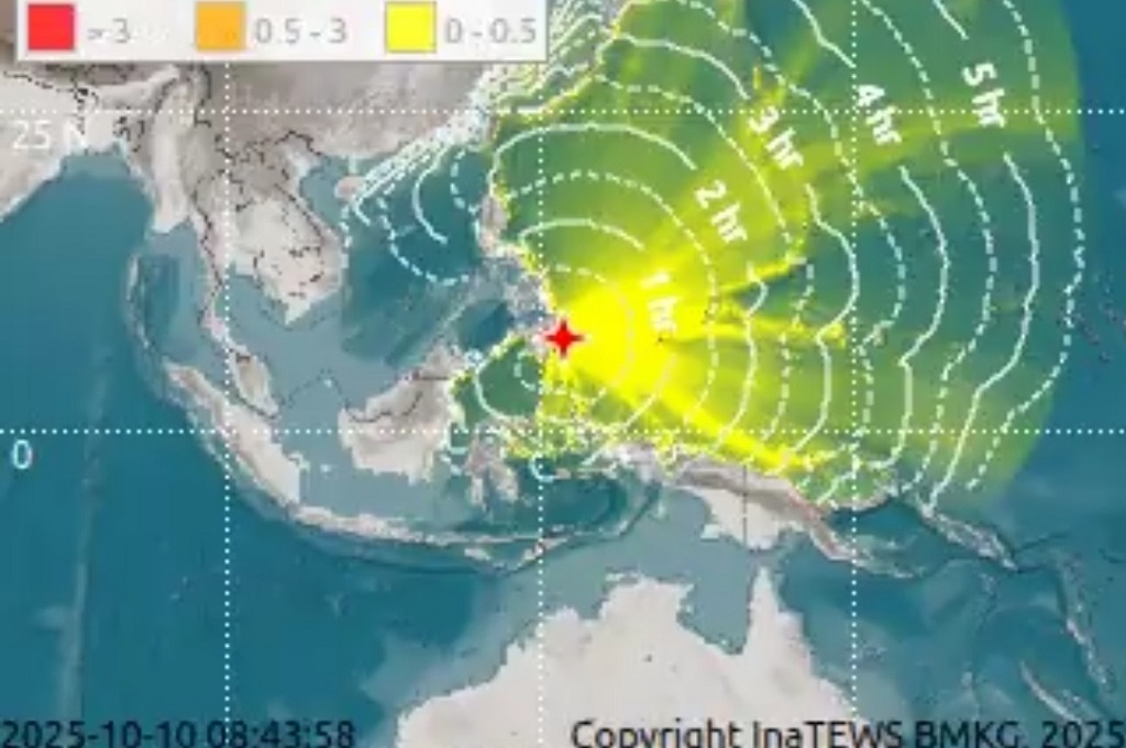 Waspada! Daftar Wilayah Berpotensi Tsunami usai Gempa M7,6 Melonguane Sulut