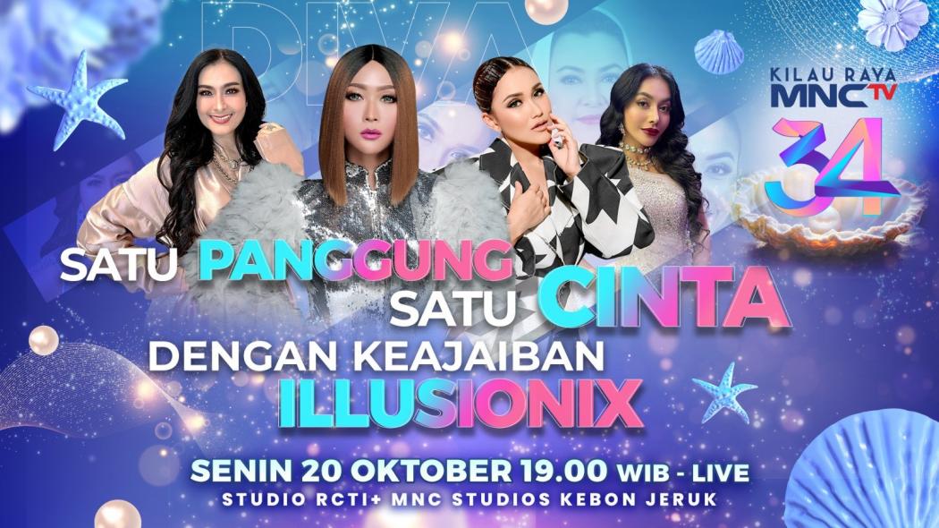 Satu Panggung Ribuan Cinta, Pertama Kalinya 4 Diva Dangdut Berkolaborasi Bersama Keluarga di HUT MNCTV Ke-34