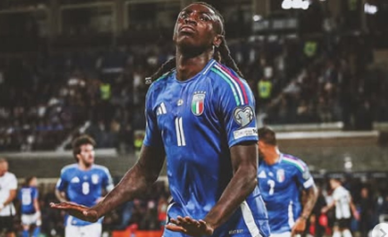 Moise Kean Dicoret dari Skuad Timnas Italia Jelang Jumpa Israel