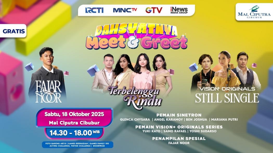 Deretan Pemain Sinetron Terbelenggu Rindu dan Series Still Single Siap Menyapa Warga Cibubur di Dahsyatnya Meet and Greet
