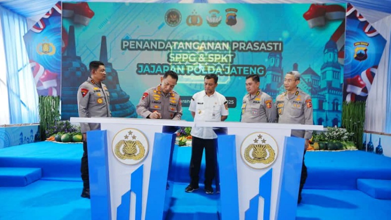 Optimalkan Pelayanan Masyarakat, Kapolri Resmikan 35 SPKT Polres di Jajaran Polda Jateng